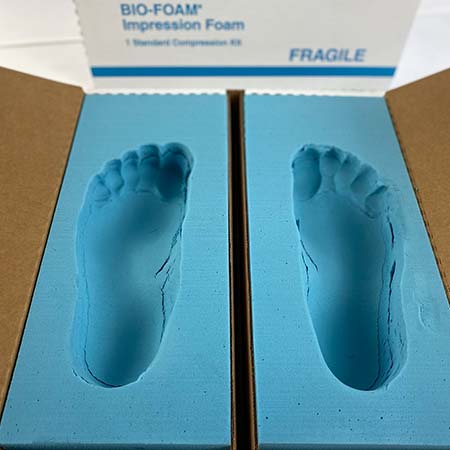 BIO-FOAM Impression Foam double package with foot imprints